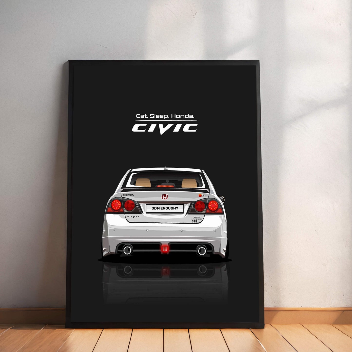 Civic Reborn Back Lights | Cars Poster Wall Art