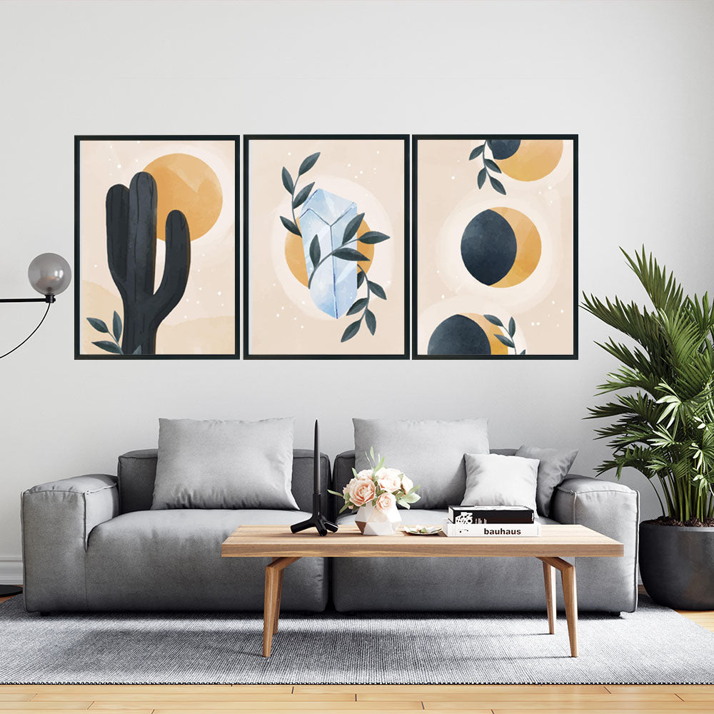 Jewels in the Desert | Nature Wall Art | 3 Panels