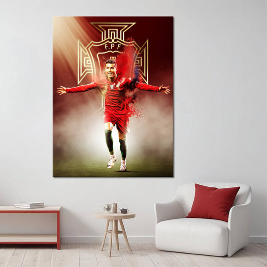 Ronaldo's Victory Roar | Sports Wall Art | Single Panel