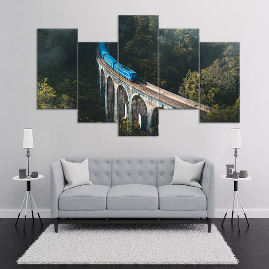 Demodra Nine arch Trams | Nature Wall Art | 5 Panels