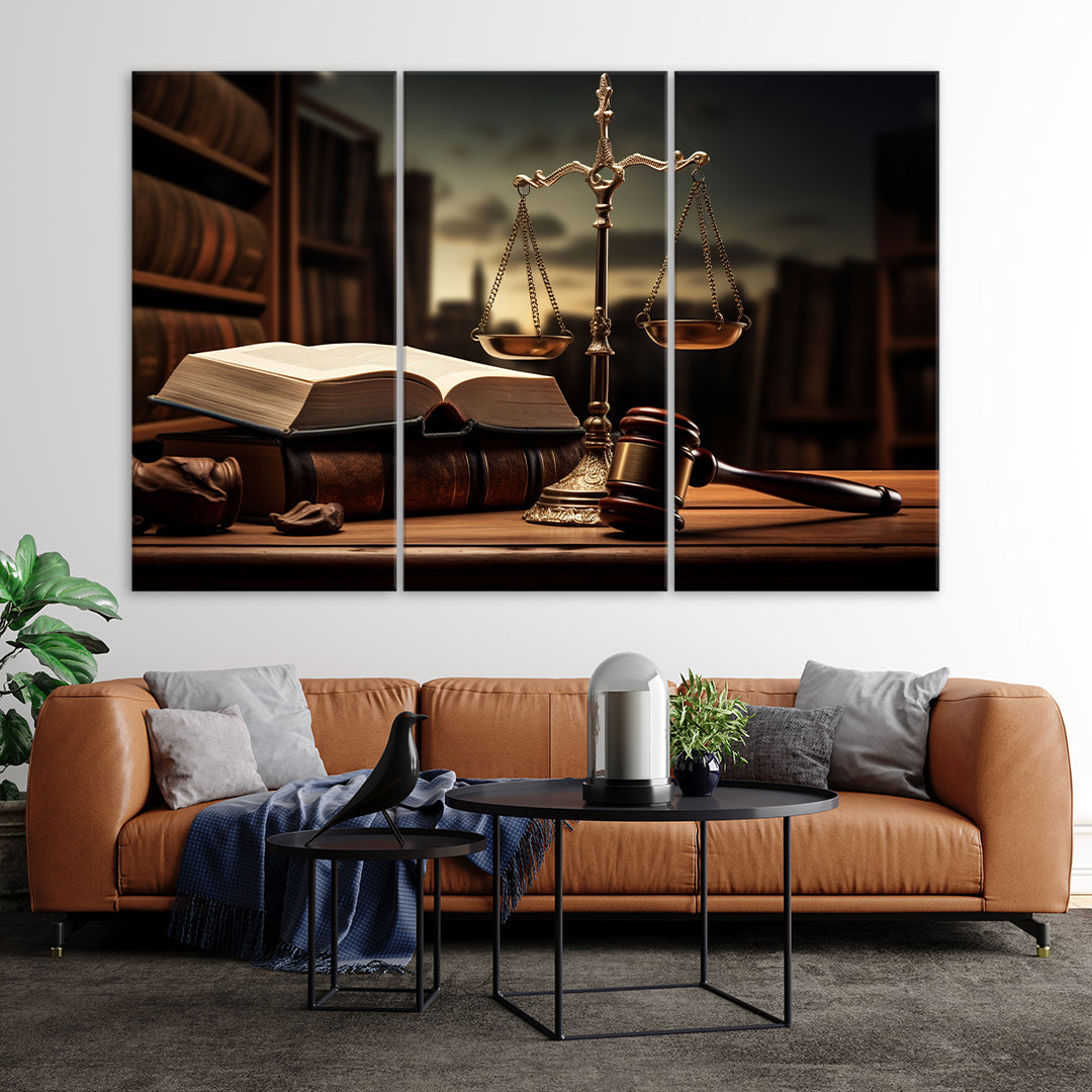 Law and Order  | Office Wall Art | 3 Panels