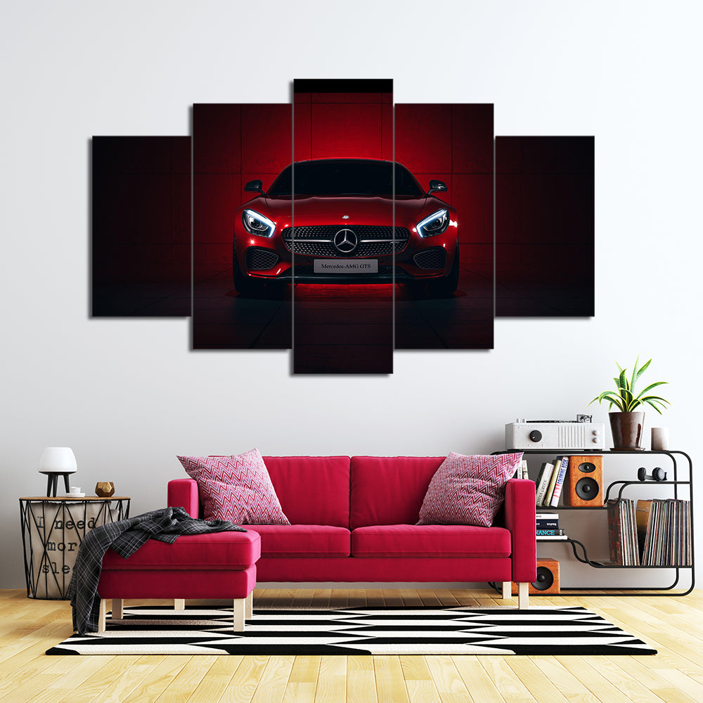 Red Mercedes AMG | Cars Wall Art | 5 Panels On Sale