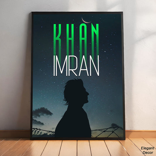 Imran khan In Silhouette| Figure Poster Wall Art