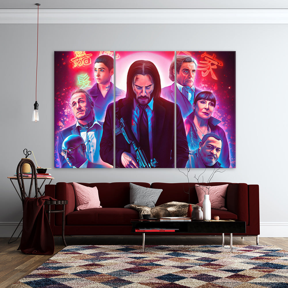 John Wick Parabellum  | Movie Wall Art | 3 Panels