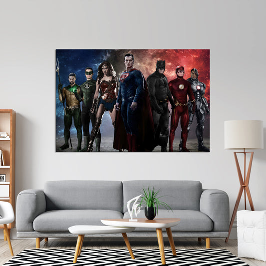 Justice League Heroes |Movies Wall Art |Single Panel