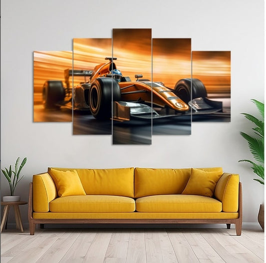 Formula 1 On Track | Sports Wall Art | 5 Panels