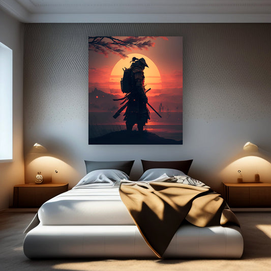 Ninja Warrior Silhoutte | Action Wall Art | Single Panel