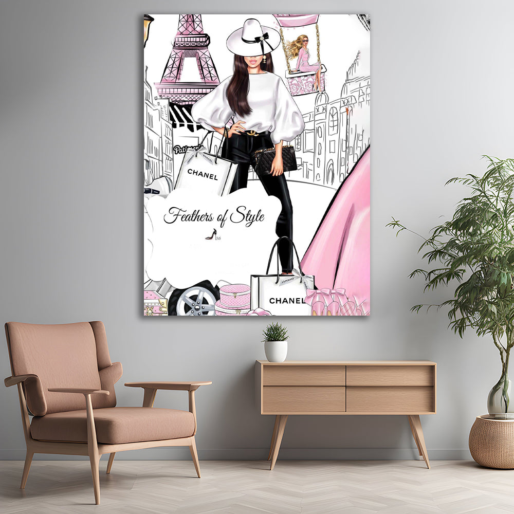 Chic Chanel Paris Charm | Fashion Wall Art | Single Panel