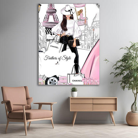 Chic Chanel Paris Charm | Fashion Wall Art | Single Panel