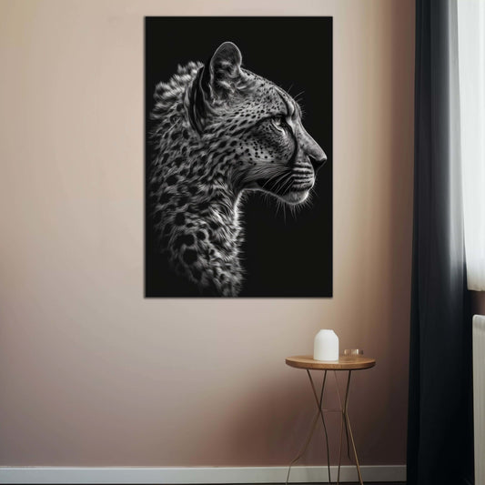 Grace Of Cheetah Side View| Animal Wall Art | Single Panel