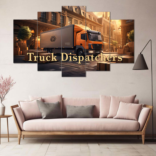 The Truck Dispatch  | Cargo Wall Art | 5 Panels