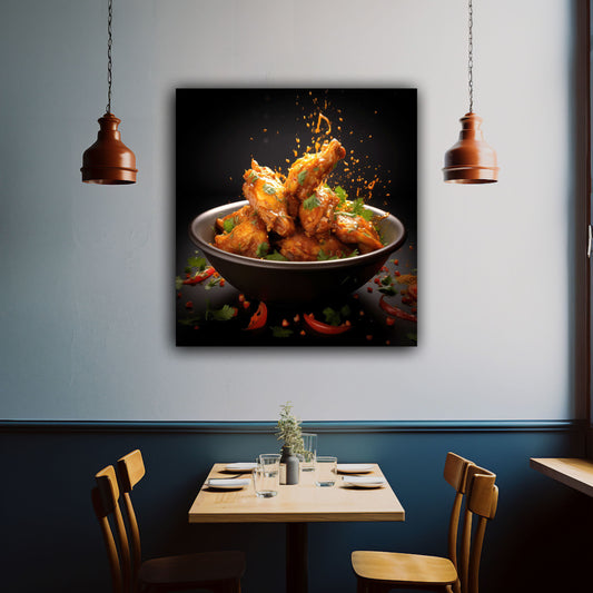 Crispy Wings | Food Wall Art | Single Panel