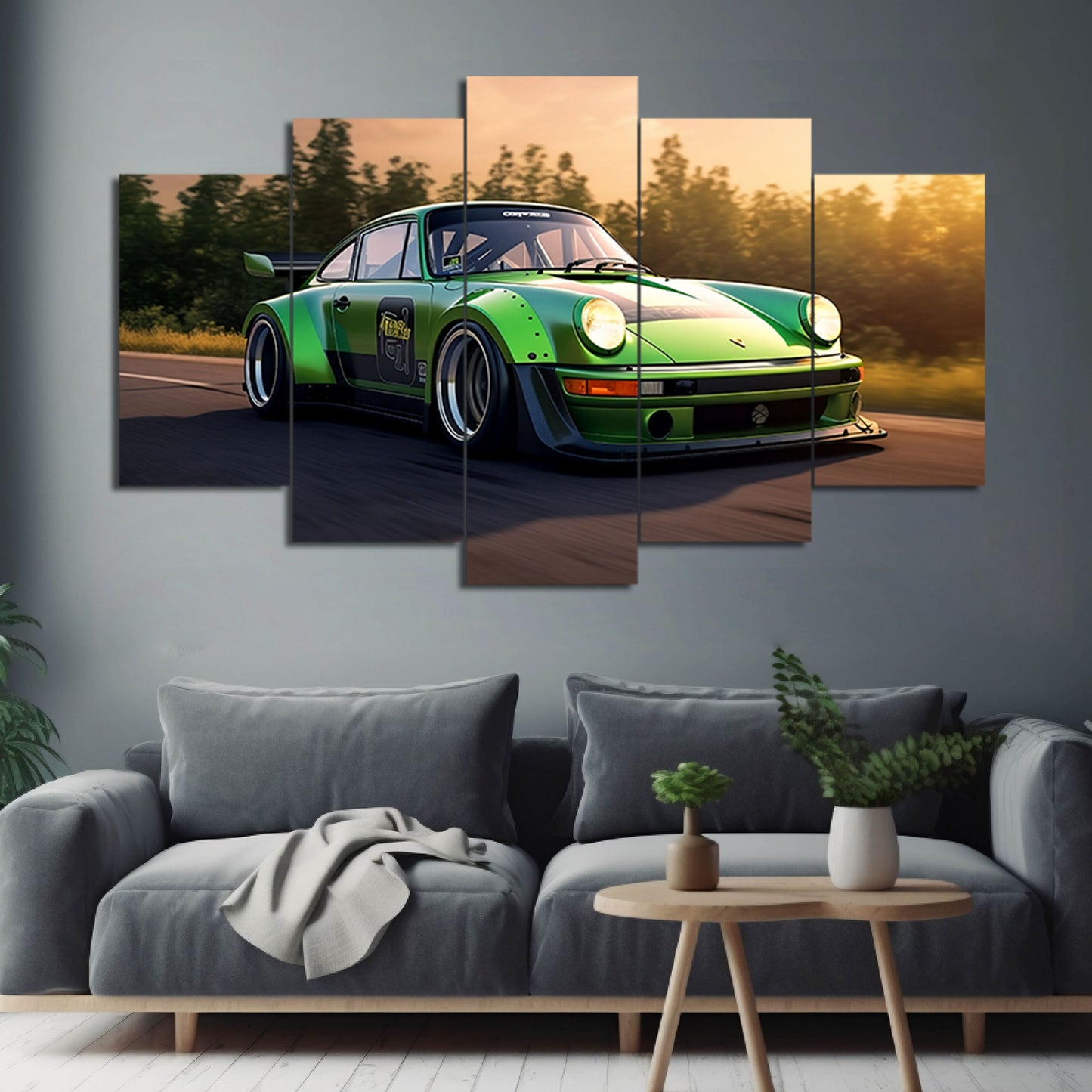 Porshce's Last Lap | Cars Wall Art | 5 Panels