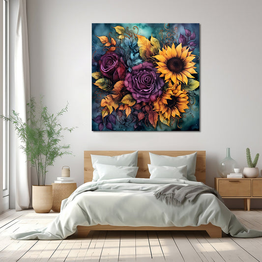 Radiance Of Blossoms | Floral Wall Art | Single Panel